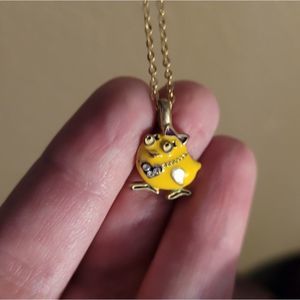 Yellow Chick-a-dee Pendant and Chain